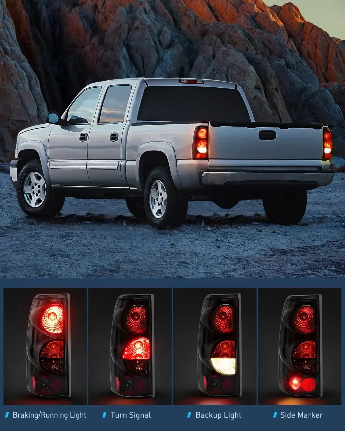 1999-2007 Chevy Silverado 1500 2500 3500 1999-2002 GMC Sierra Tail light Assembly