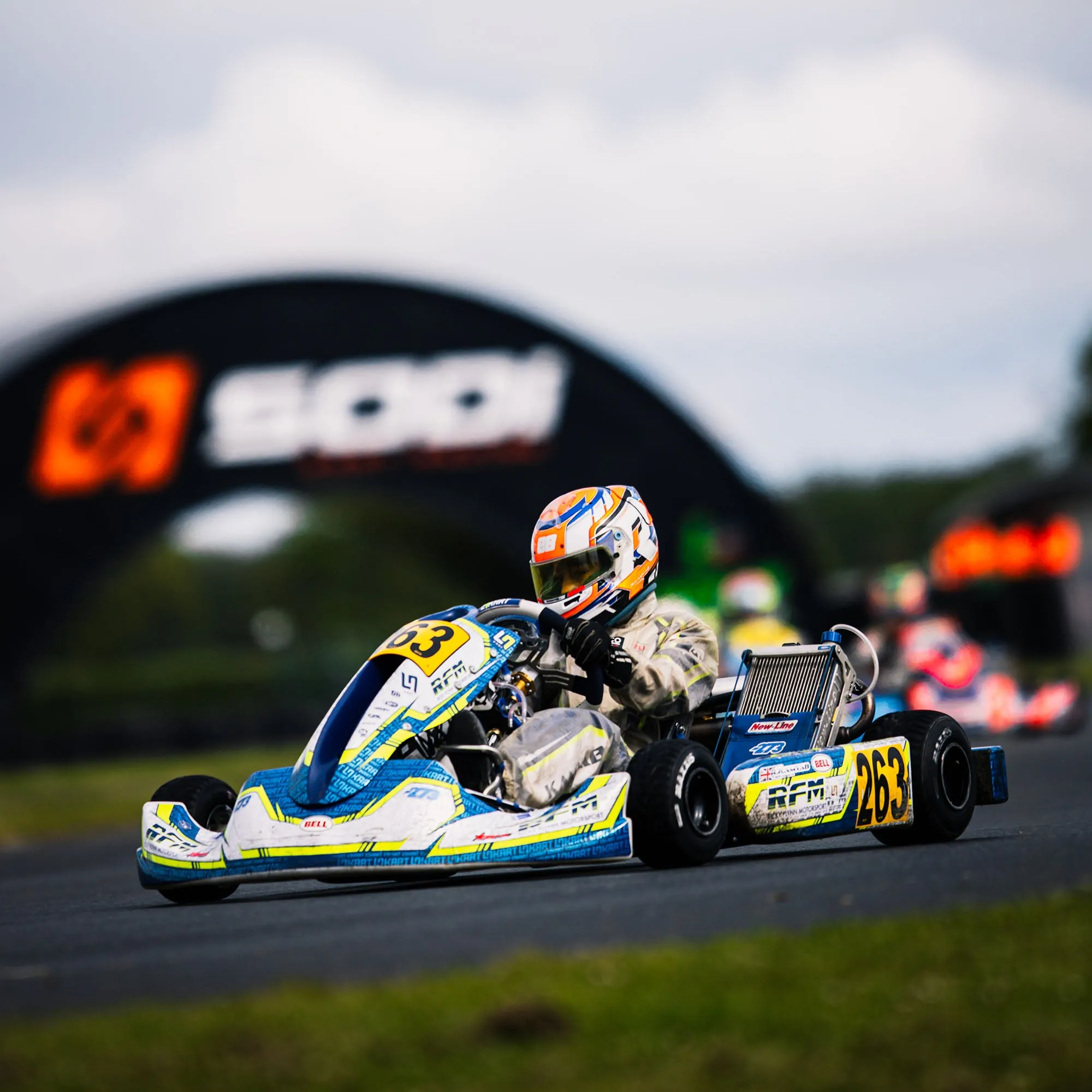 2025 OMP KS-3X ART Karting Suit Black/Blue Design FIA 8877-2022 Go-Kart Racing