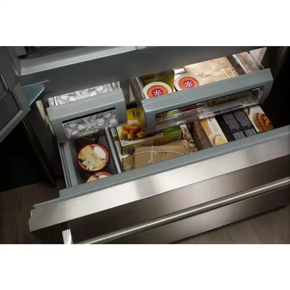 24.2 Cu. Ft. Built-In French Door Refrigerator in Stainless Steel, Platinum Interior