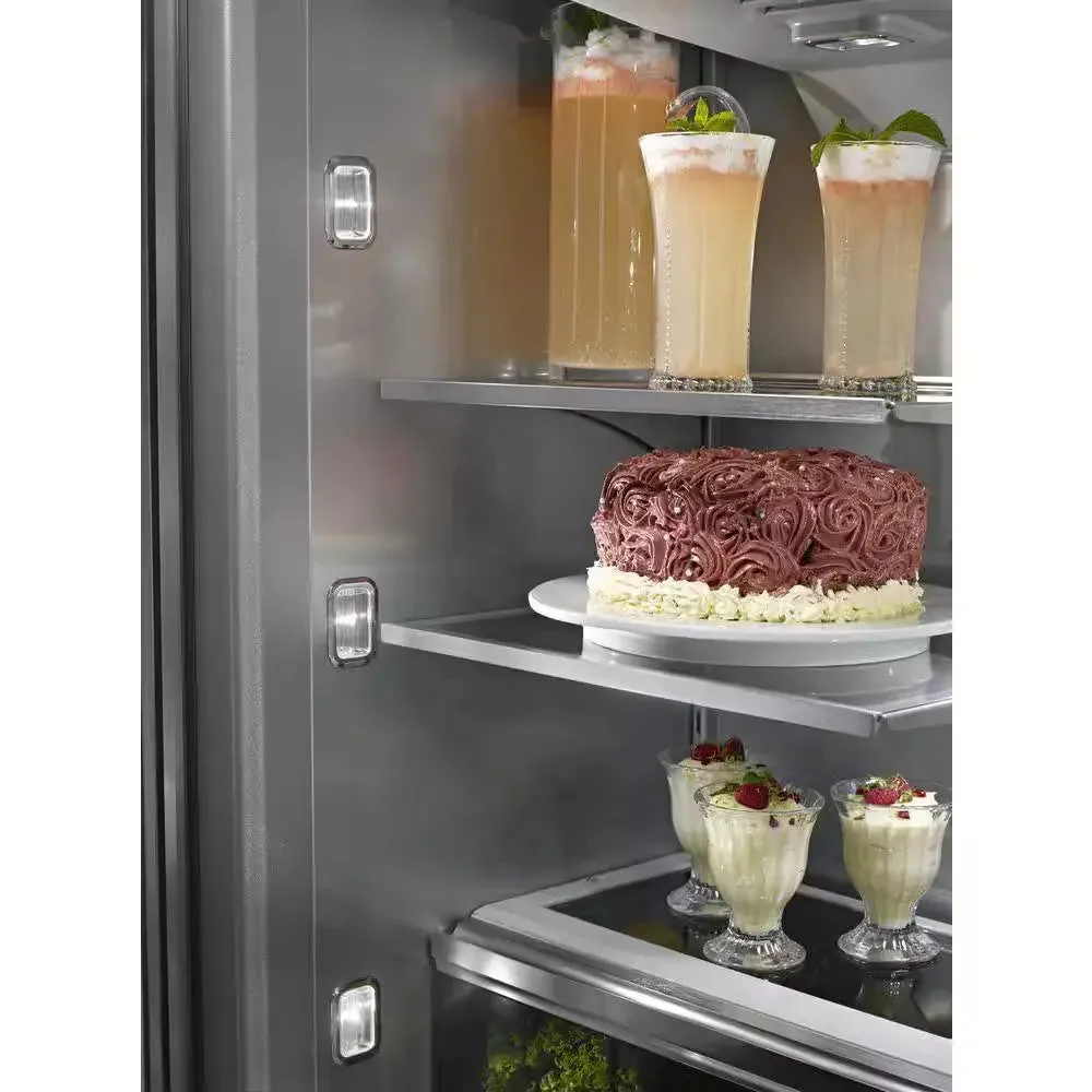 24.2 Cu. Ft. Built-In French Door Refrigerator in Stainless Steel, Platinum Interior