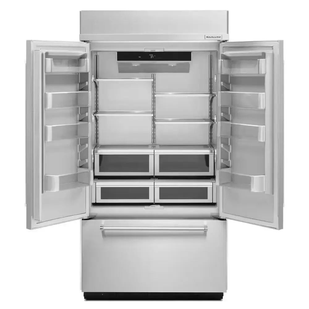 24.2 Cu. Ft. Built-In French Door Refrigerator in Stainless Steel, Platinum Interior