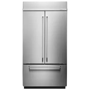 24.2 Cu. Ft. Built-In French Door Refrigerator in Stainless Steel, Platinum Interior