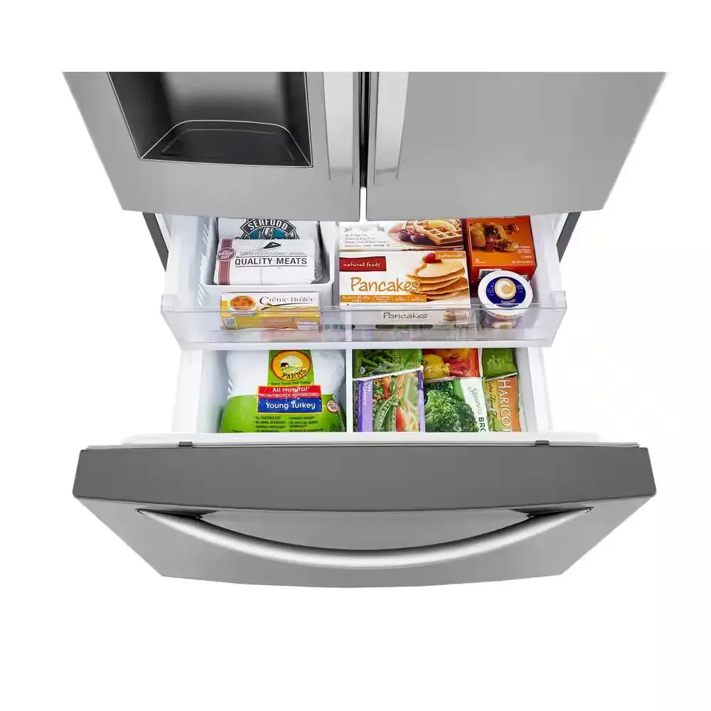 25 Cu. Ft. French Door Refrigerator W/ Ice and Water Dispenser and Smartdiagnosis in Printproof Stainless Steel