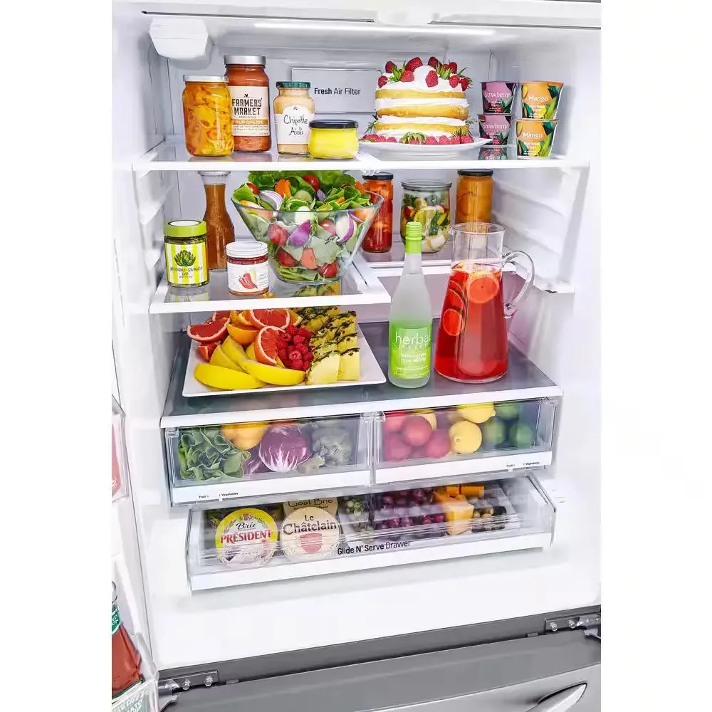 25 Cu. Ft. French Door Refrigerator W/ Ice and Water Dispenser and Smartdiagnosis in Printproof Stainless Steel