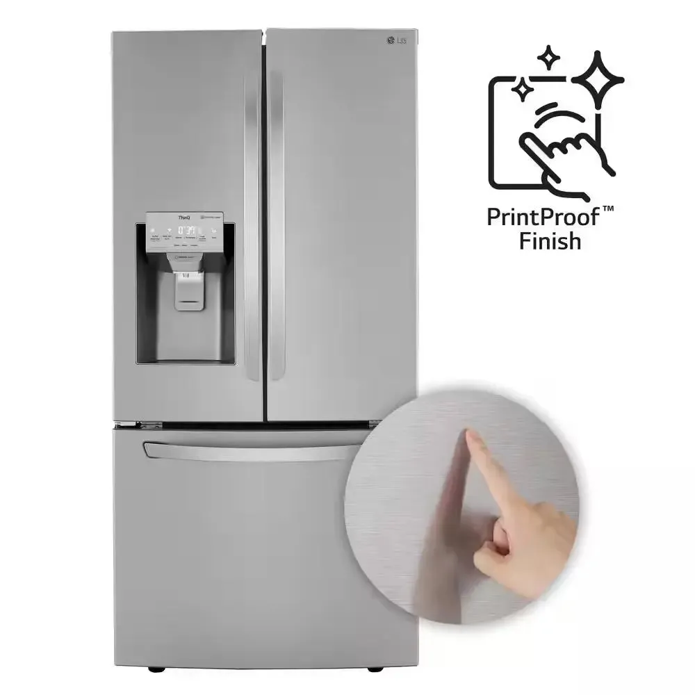 25 Cu. Ft. French Door Refrigerator W/ Ice and Water Dispenser and Smartdiagnosis in Printproof Stainless Steel