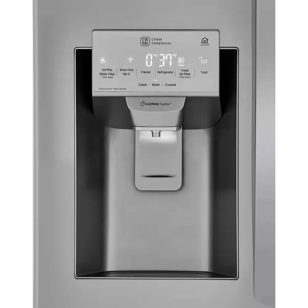 25 Cu. Ft. French Door Refrigerator W/ Ice and Water Dispenser and Smartdiagnosis in Printproof Stainless Steel