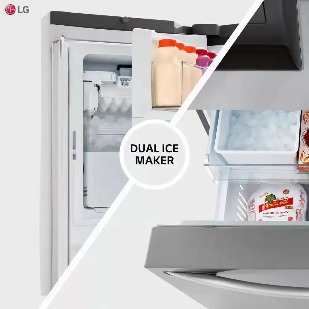 26 Cu.Ft. SMART Counter Depth MAX French Door Refrigerator with Door-In-Door Instaview in Printproof Stainless Steel