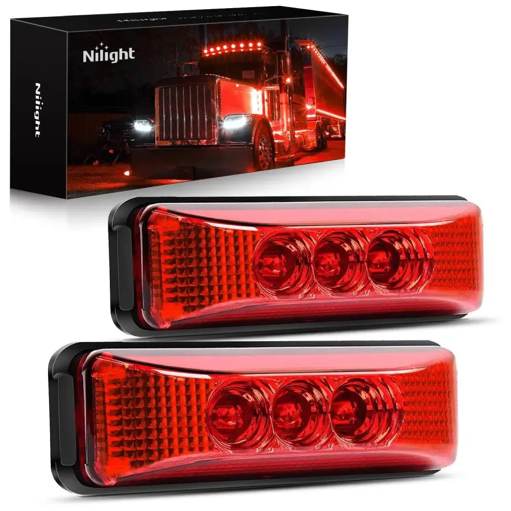 3.9 Inch Red LED Fender/Side Marker Light (Pair)