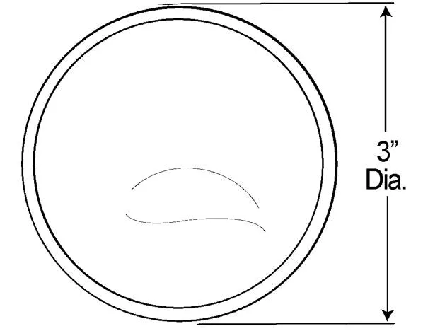 3'CONVEX STK-ON MIRROR