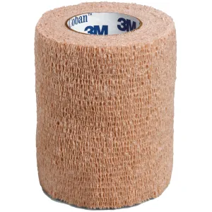 3M™ Coban™ Self-adherent Closure Cohesive Bandage, 3 Inch x 5 Yard, Tan, 1 Roll
