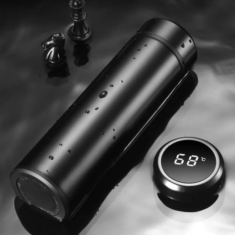 480ml Creative Smart LED Thermos Bottle