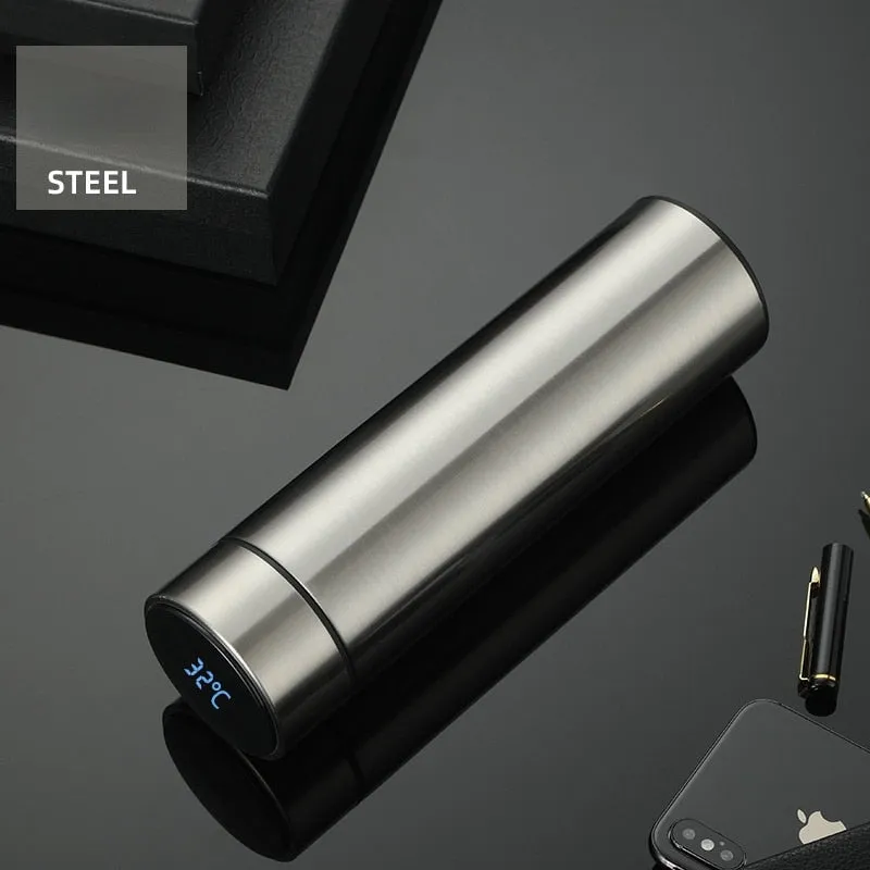 480ml Creative Smart LED Thermos Bottle