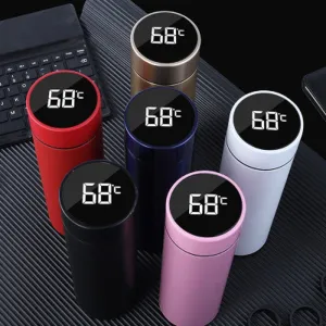 480ml Creative Smart LED Thermos Bottle