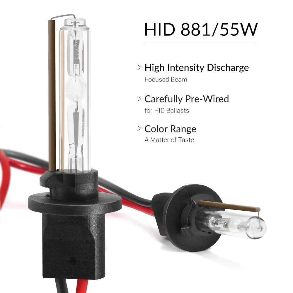55W HID 881 AC Replacement Bulbs