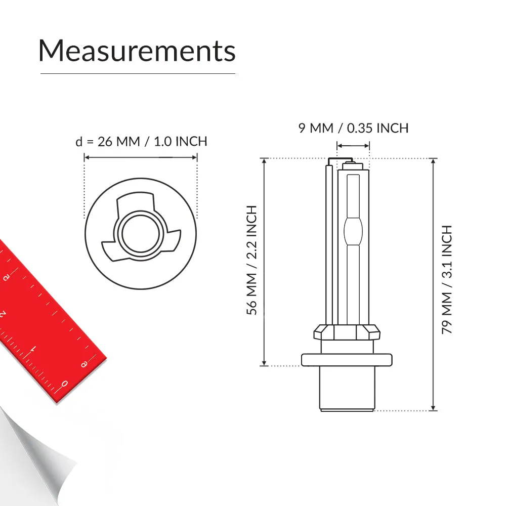 55W HID 881 AC Replacement Bulbs