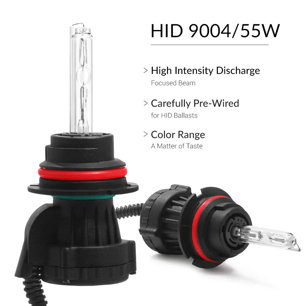 55W HID 9004 (HB1) Bi-Xenon AC Replacement Bulbs