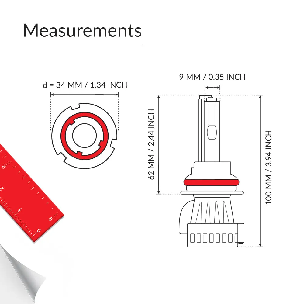 55W HID 9004 (HB1) Bi-Xenon AC Replacement Bulbs
