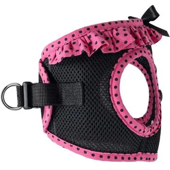 American River Choke Free Dog Harness - Hot Pink & Black Polka Dot