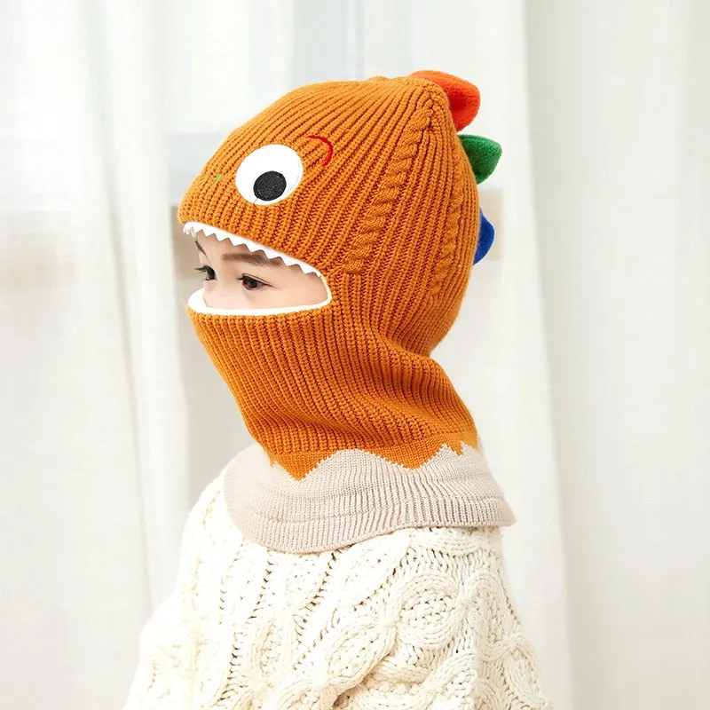 Animal Cartoon Windproof Winter Beanie Hats For Kids