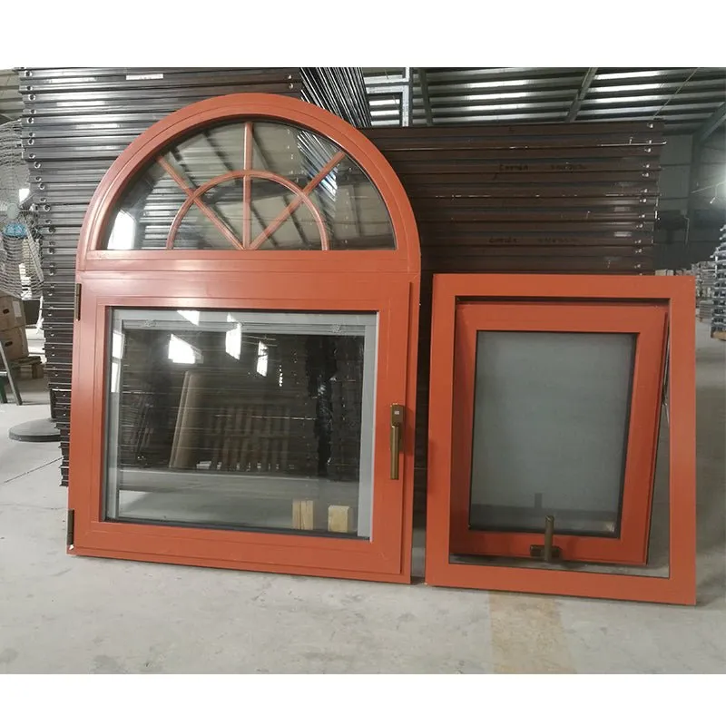 Arched Top Window with built-in shutter grills design pictures grilles grill-iron photos by Doorwin on Alibaba- ARCHITECT SERIES