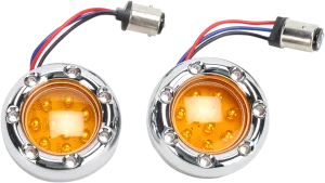 ARLEN NESS LED Light Kit for Factory Turn Signal Housing - Amber/White - Chrome 12-757