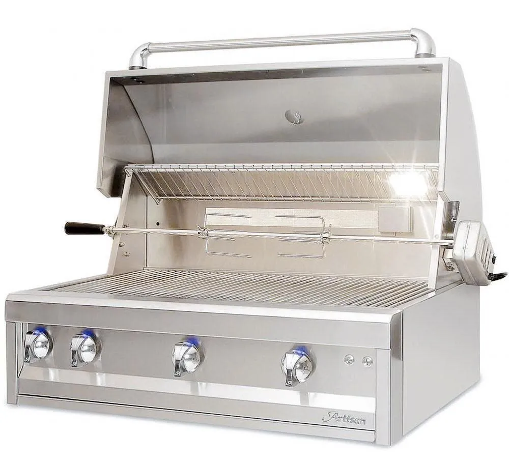 Artisan 32'' Professional 3-Burner Built-In Natural Gas Grill With Rotisserie