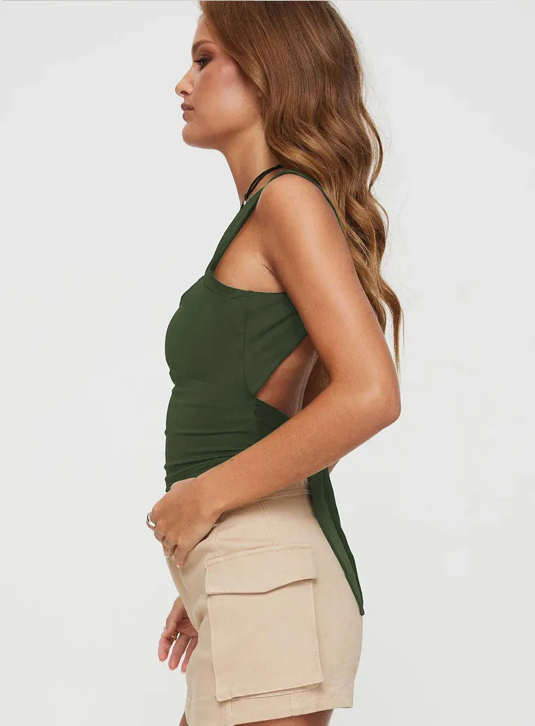 Babe Open Back Tie Top