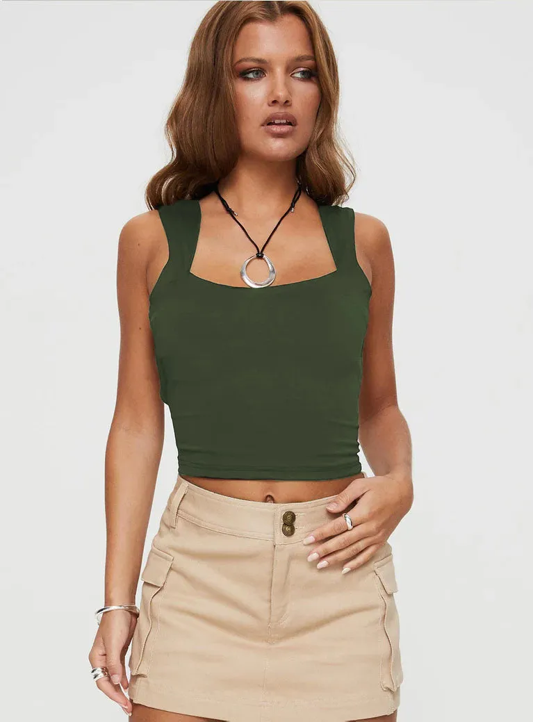 Babe Open Back Tie Top