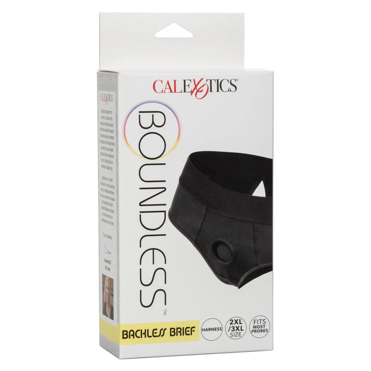 Boundless BACKLESS BRIEF 2XL/3XL STRAP ON HARNESS Black