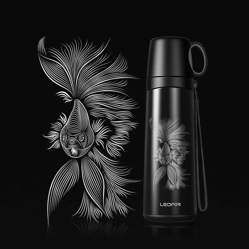 Business Portable Large Capacity Men's Thermos with Cup