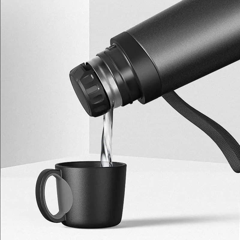 Business Portable Large Capacity Men's Thermos with Cup