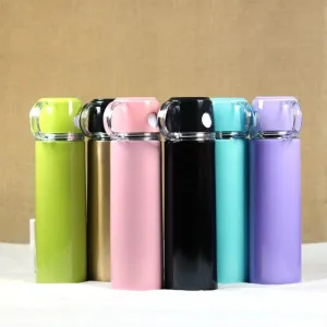 Colorful Vacuum Bottle Women's Stainless Steel Thermos with Cup