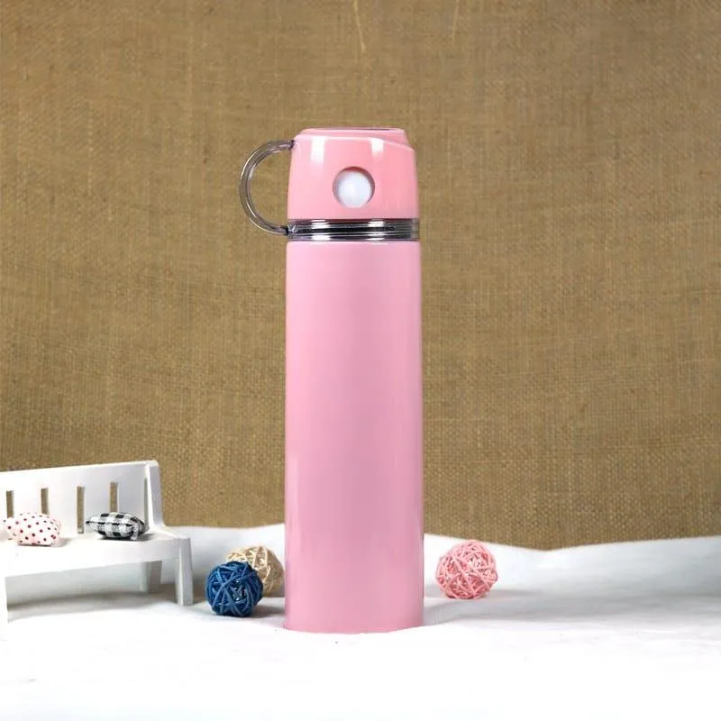 Colorful Vacuum Bottle Women's Stainless Steel Thermos with Cup