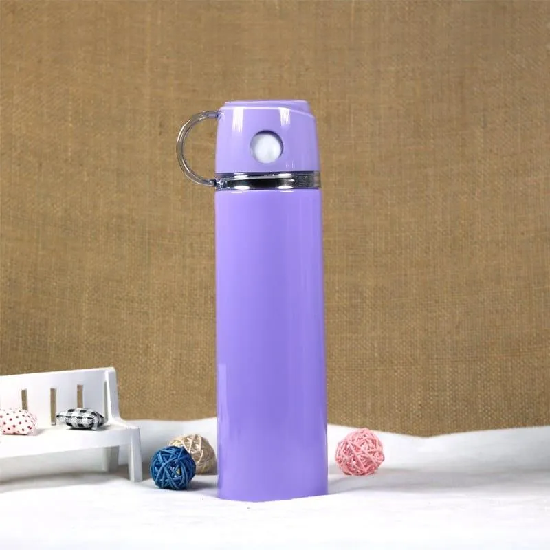 Colorful Vacuum Bottle Women's Stainless Steel Thermos with Cup