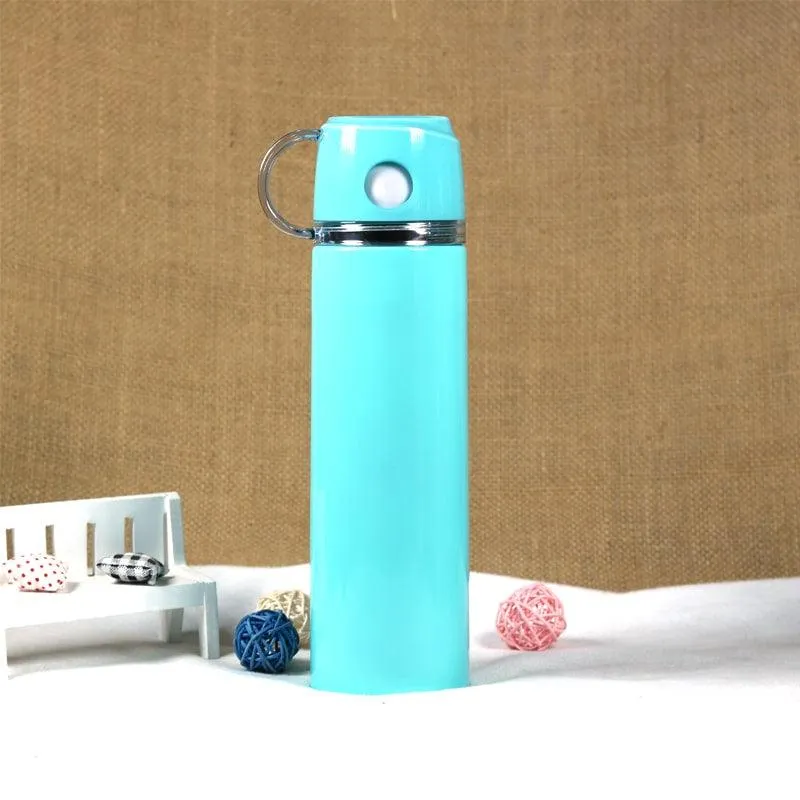 Colorful Vacuum Bottle Women's Stainless Steel Thermos with Cup