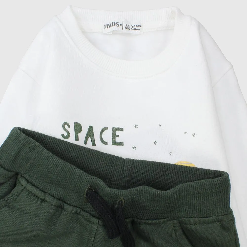 Crazy Space Long-Sleeved Fleeced Pajama