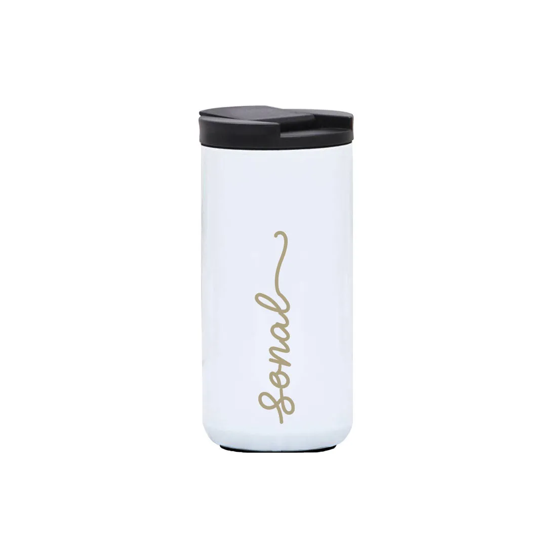 Custom Coffee Tumblers with lid for Travelling Flask Sipper (400 ML) - Name