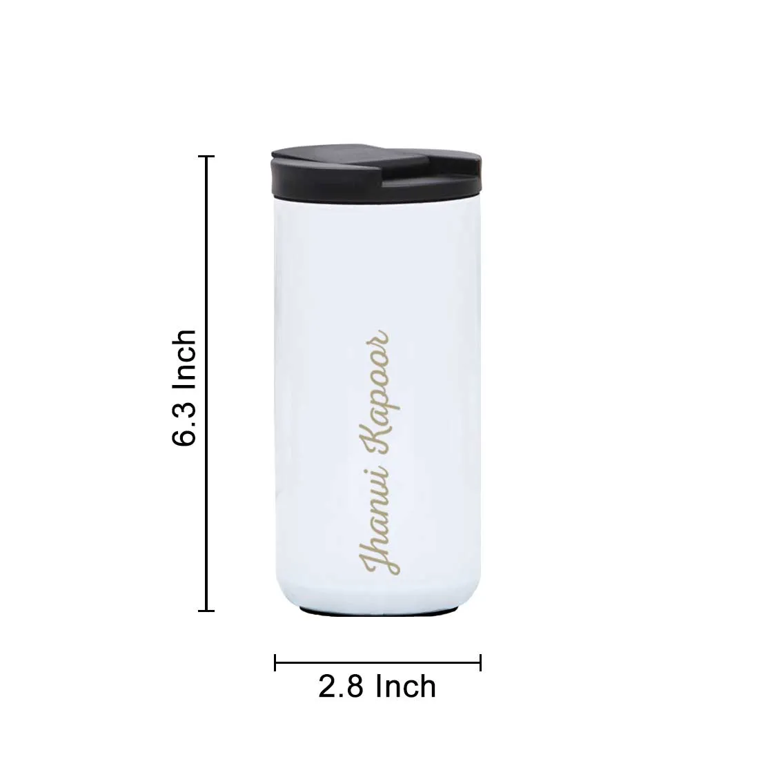 Customised Tea Coffee Tumbler for Travelling Sipper Flask (400 ML) - Add Name