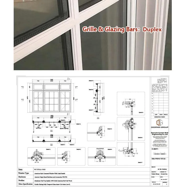 Doorwin 2021Best selling quality impact casement windows external window security grilles exterior grills