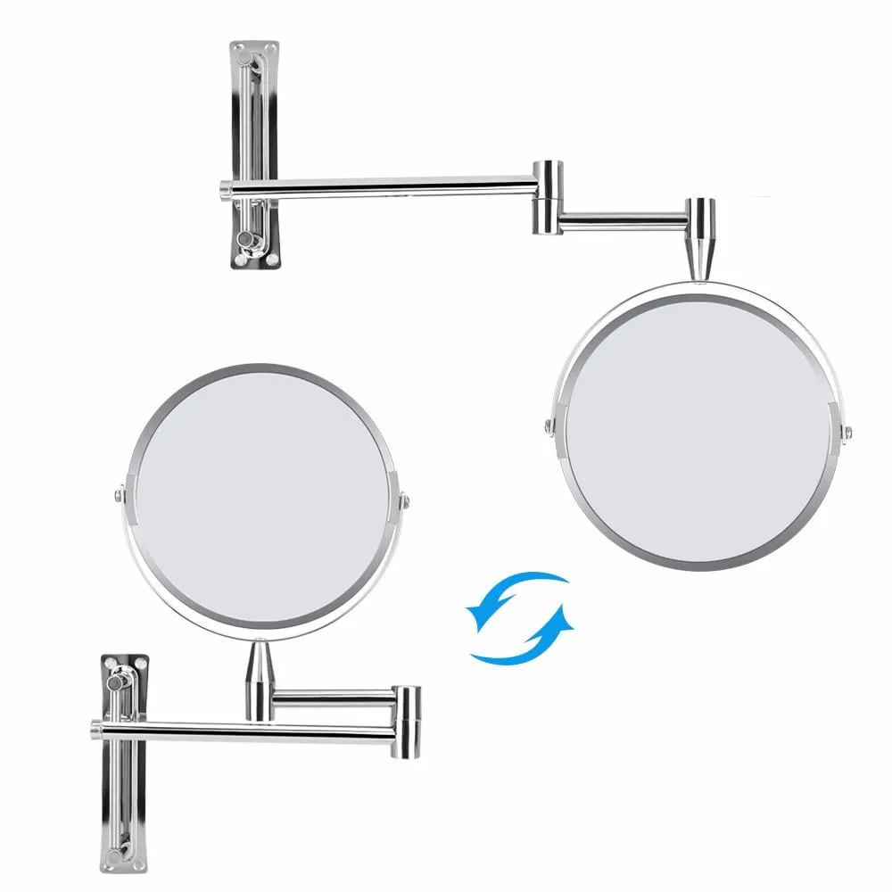 Dual-Sided Wall Mount Make-Up Mirror 1X/5X