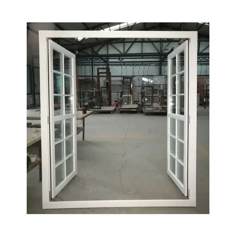 Factory cheap price painting wooden window frames white timber outdoor grills