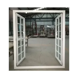 Factory cheap price painting wooden window frames white timber outdoor grills