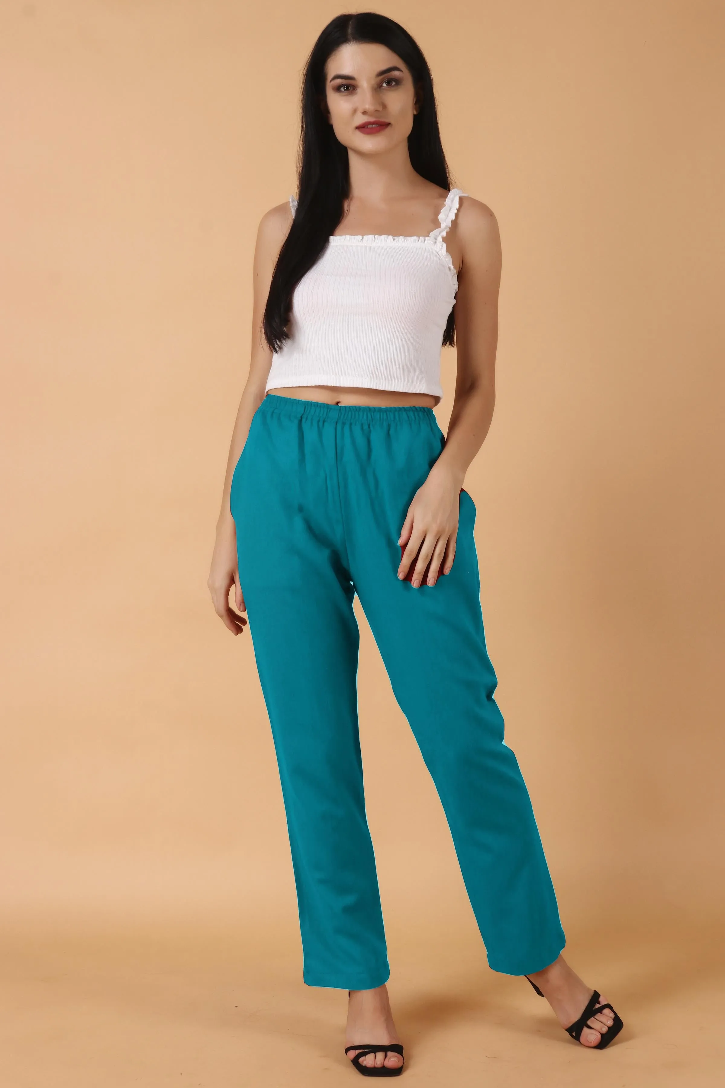 Firozi Woollen Pant Palazzo
