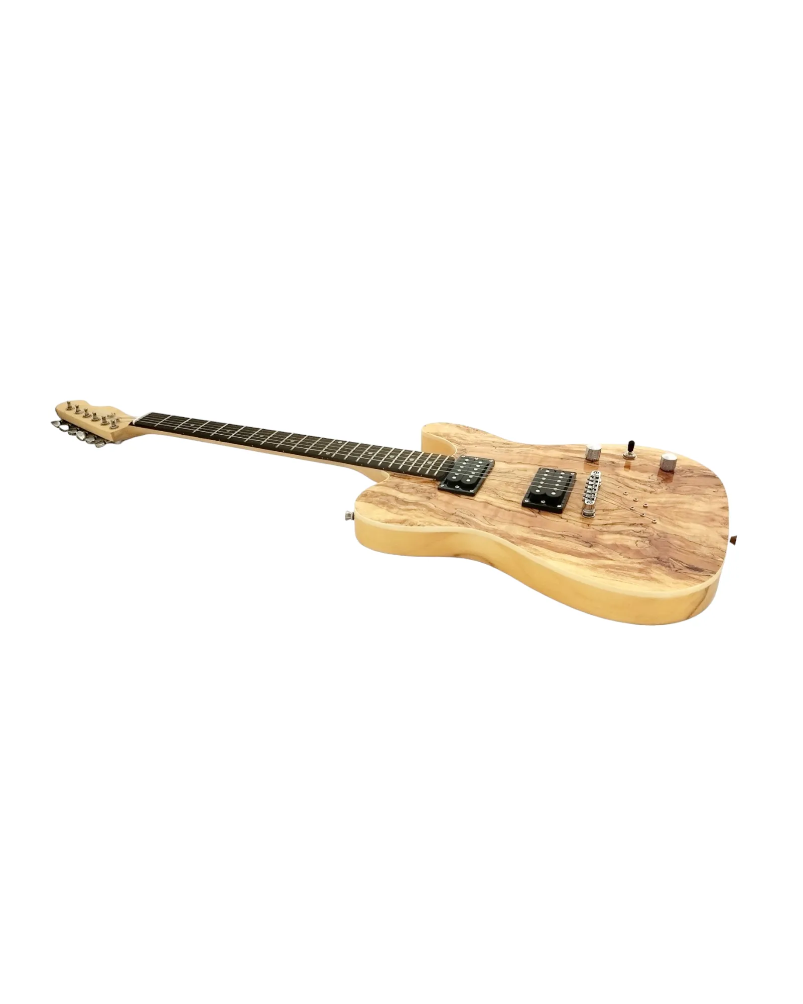 Haze Spalted Maple HH Humbuckers Maple Neck HTL Electric Guitar - Natural HSTL19210