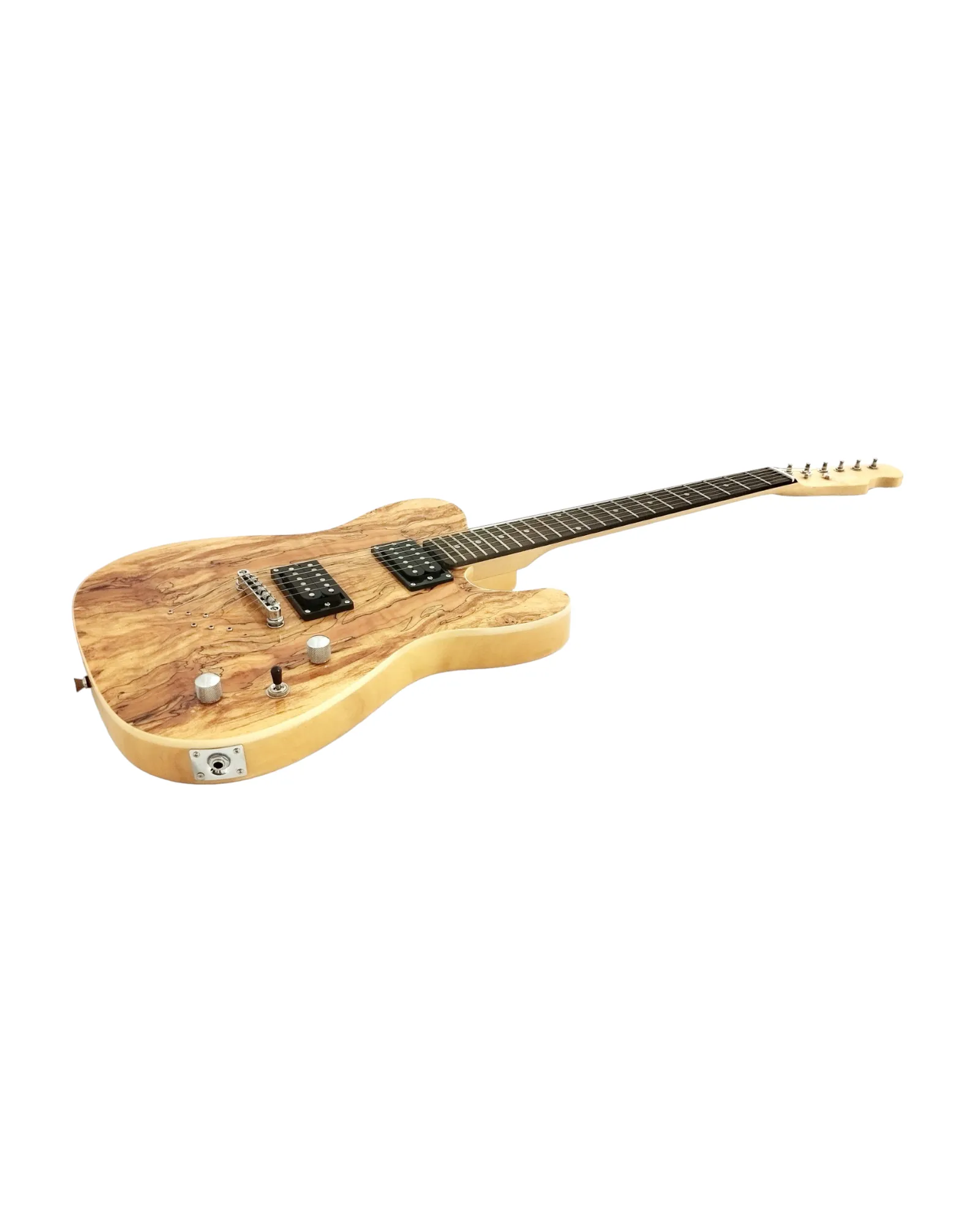 Haze Spalted Maple HH Humbuckers Maple Neck HTL Electric Guitar - Natural HSTL19210