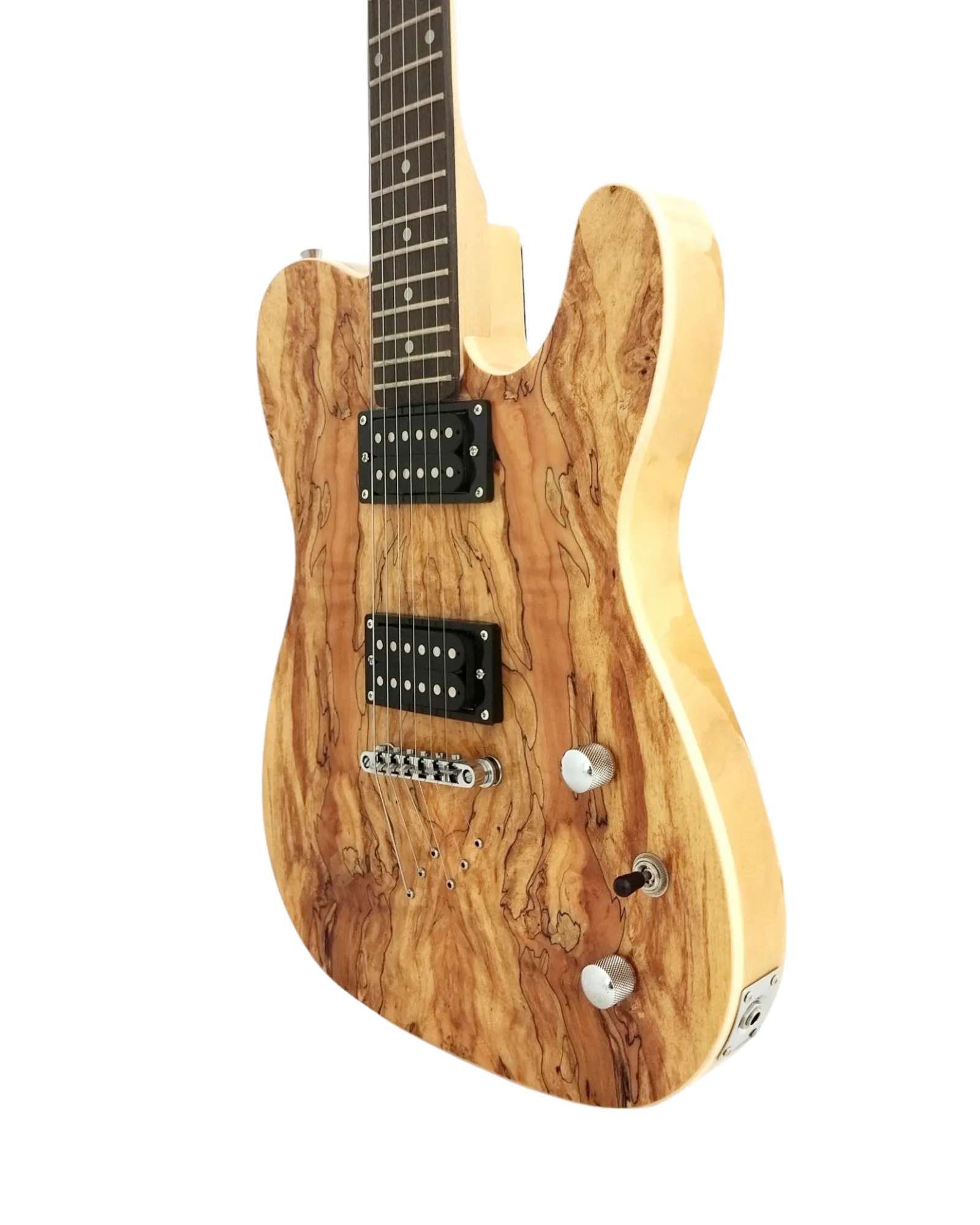 Haze Spalted Maple HH Humbuckers Maple Neck HTL Electric Guitar - Natural HSTL19210