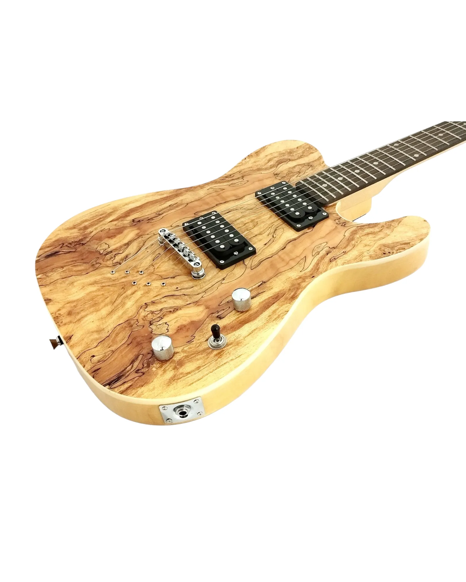 Haze Spalted Maple HH Humbuckers Maple Neck HTL Electric Guitar - Natural HSTL19210