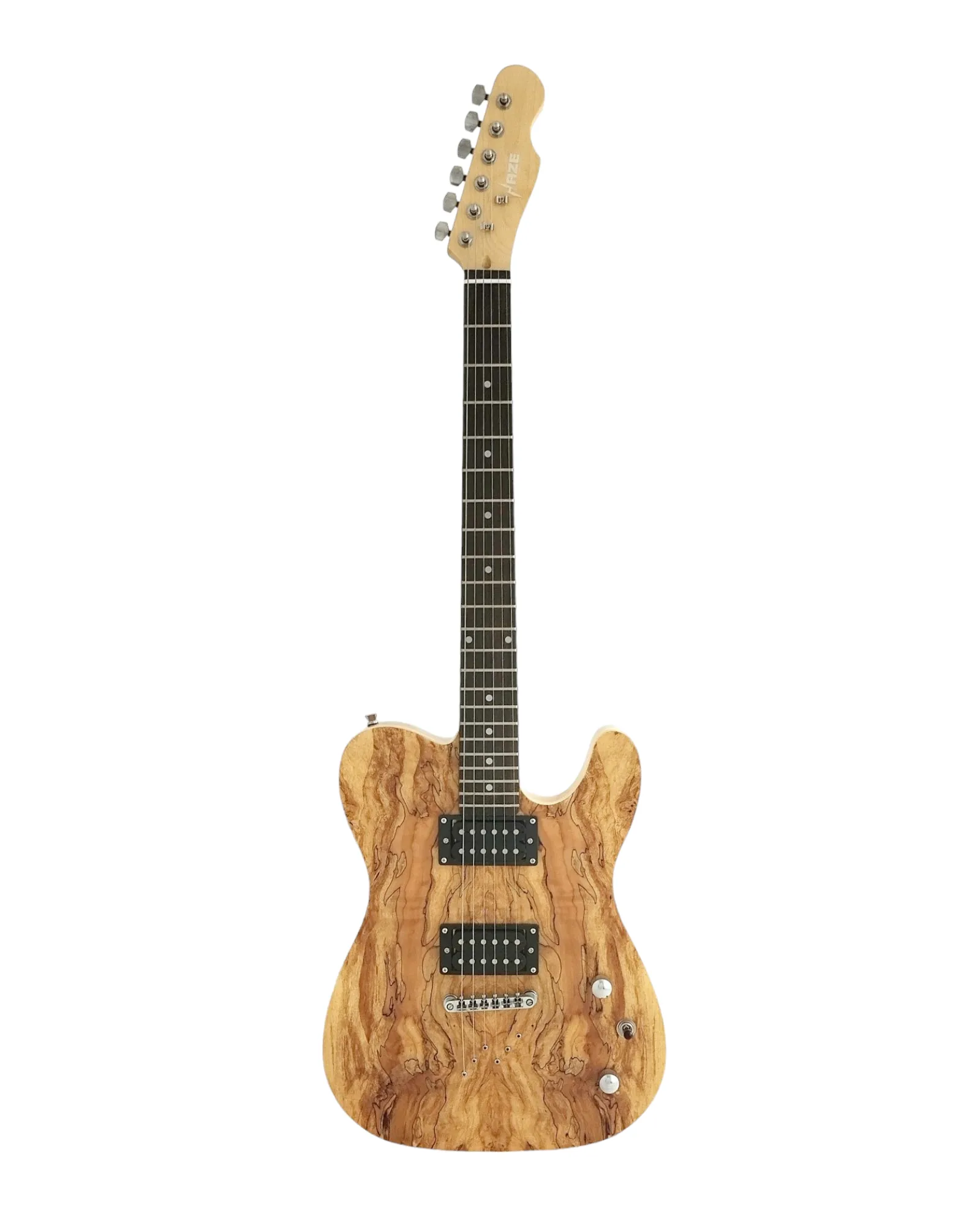 Haze Spalted Maple HH Humbuckers Maple Neck HTL Electric Guitar - Natural HSTL19210