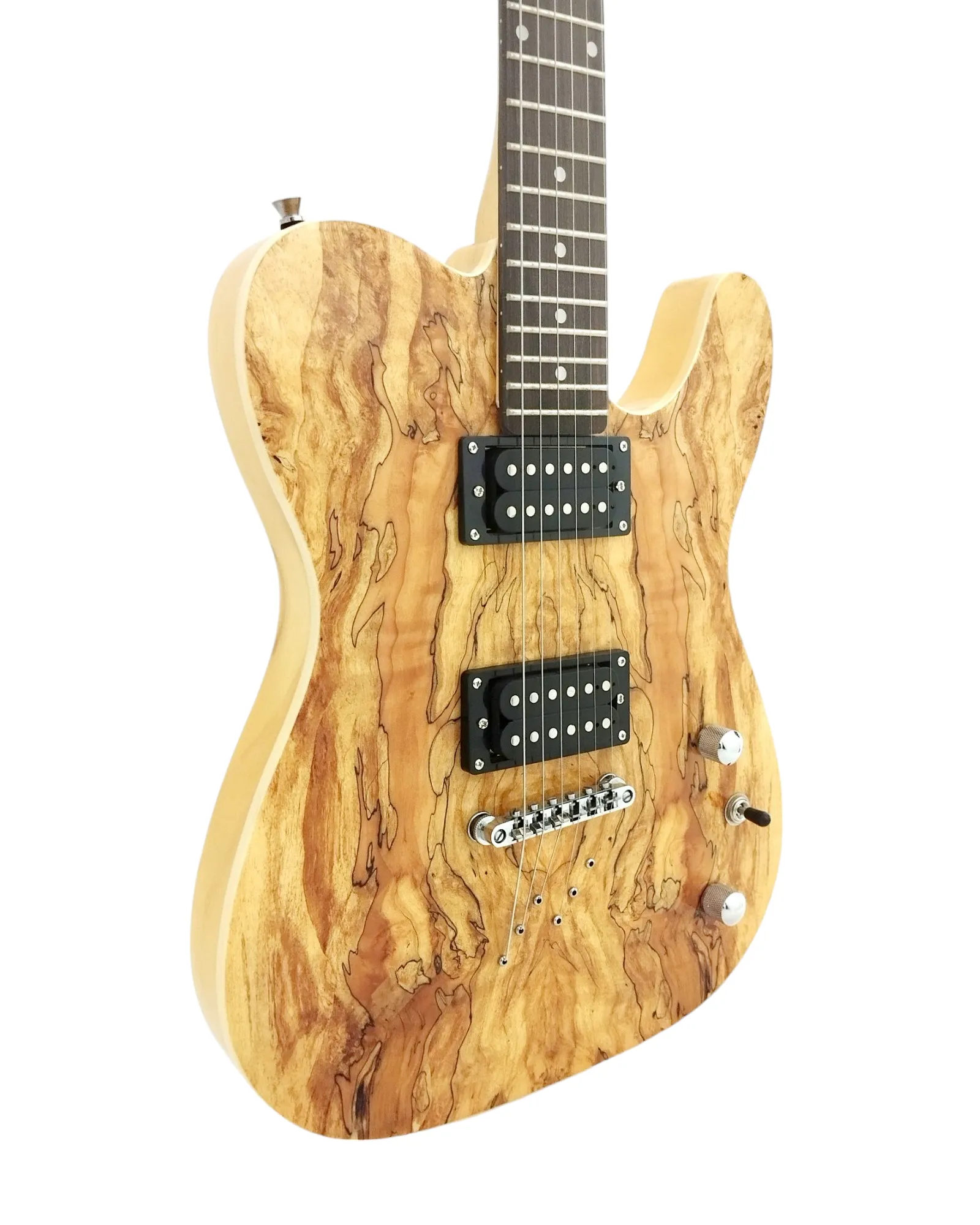 Haze Spalted Maple HH Humbuckers Maple Neck HTL Electric Guitar - Natural HSTL19210