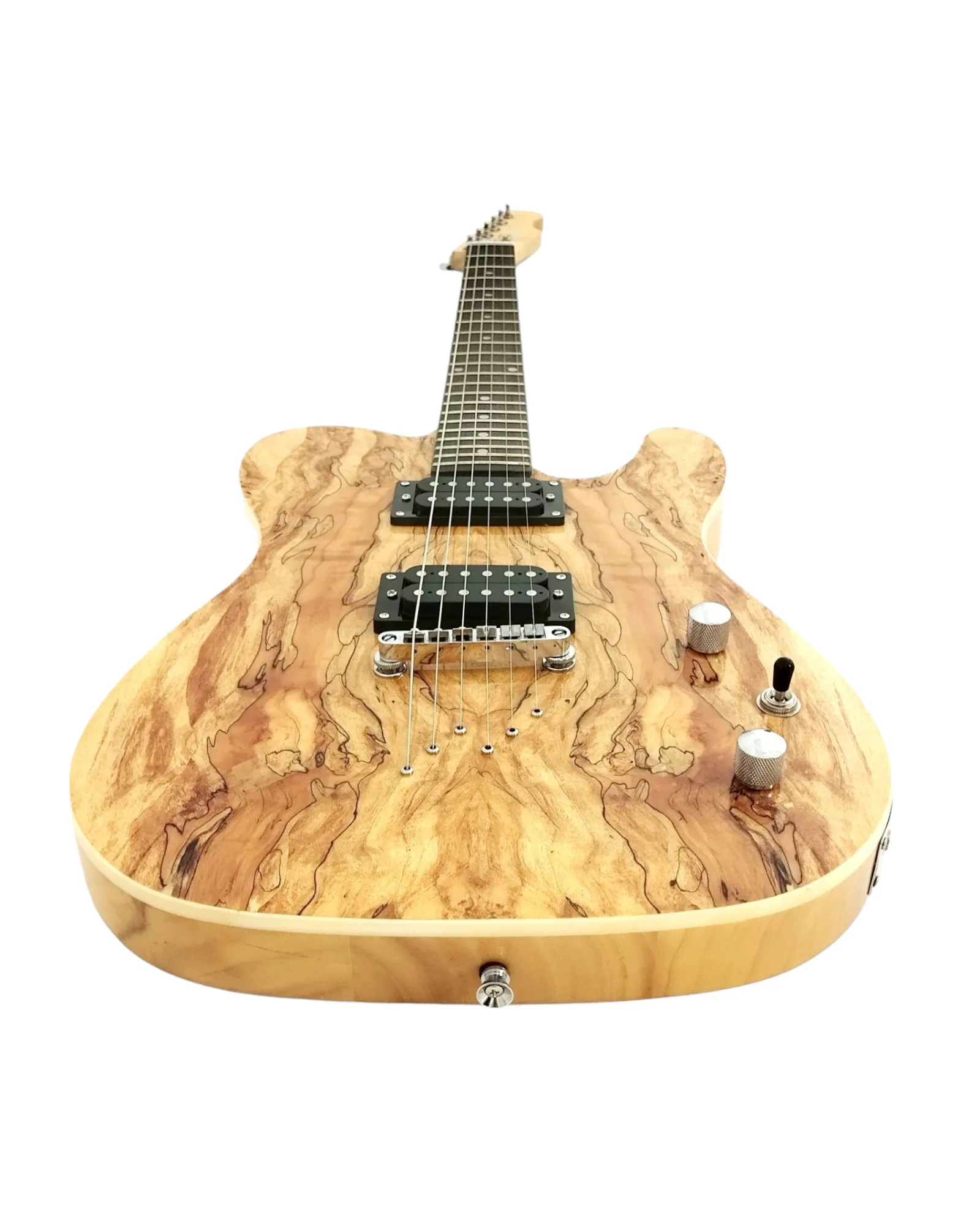 Haze Spalted Maple HH Humbuckers Maple Neck HTL Electric Guitar - Natural HSTL19210